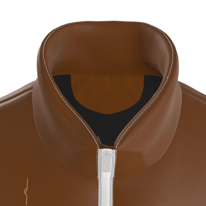 Gilet Imbottito in Raso di Seta – Brown