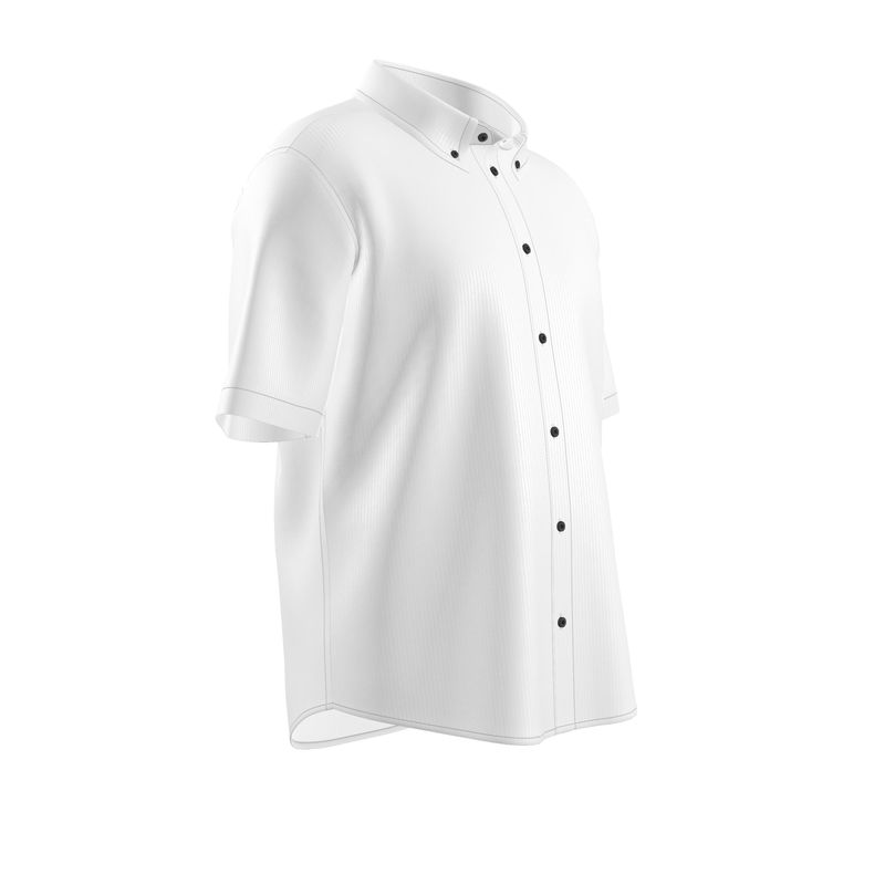 Camicia a Manica Corta in Seta – White