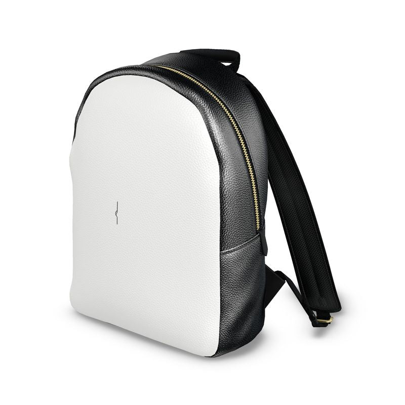 Zaino in Pelle Nappa – White / Black