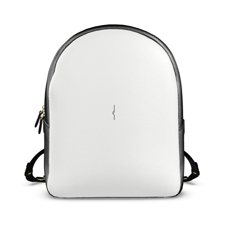 Zaino in Pelle Nappa – White / Black