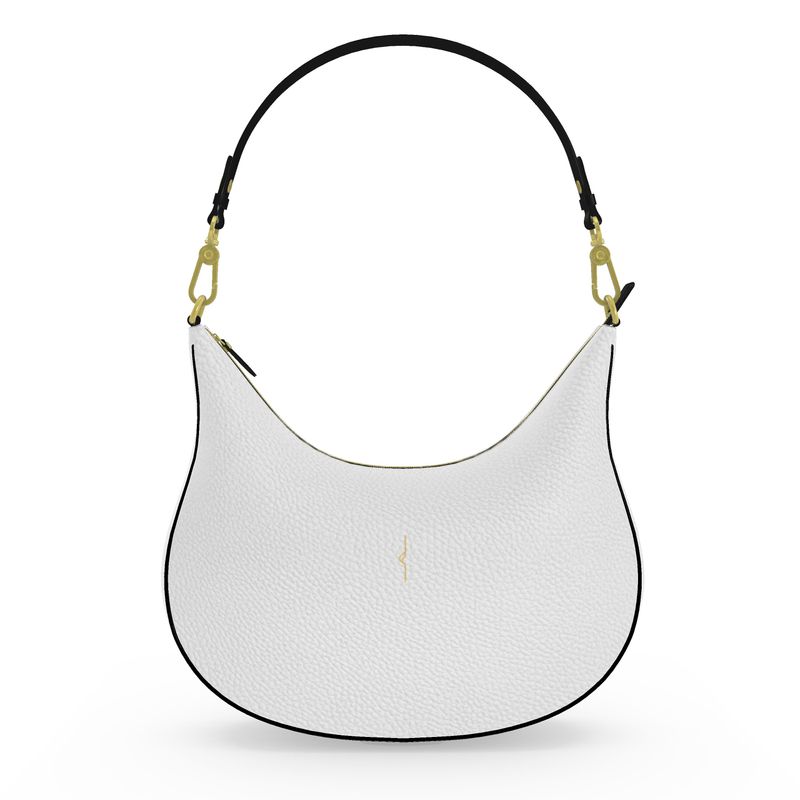 Borsa Hobo in Pelle Nappa – White