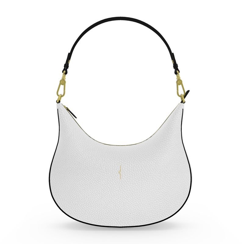 Borsa Hobo in Pelle Nappa – White