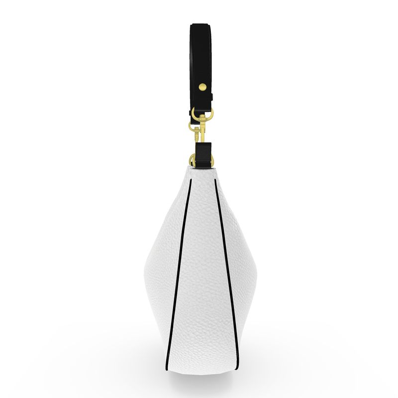 Borsa Hobo in Pelle Nappa – White