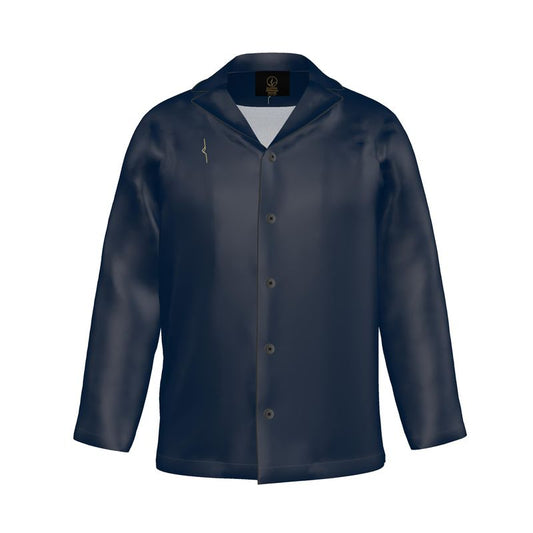 Camicia Pigiama in Raso di Seta – Blue