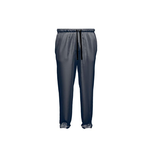 Pantalone Pigiama in Raso di Seta – Blue