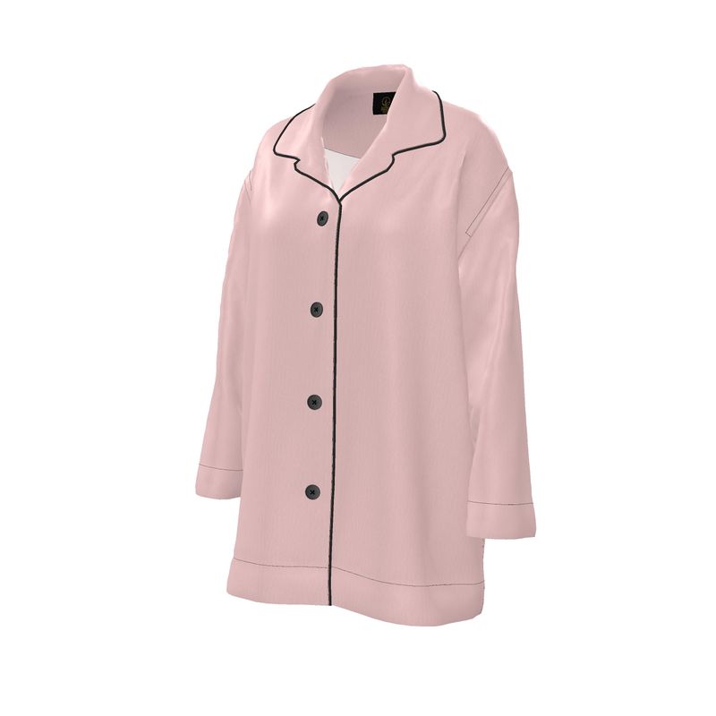 Camicia Pigiama in Raso di Seta – Petal