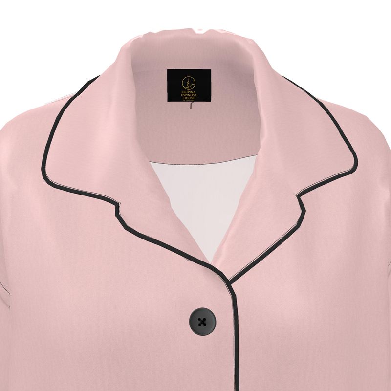 Camicia Pigiama in Raso di Seta – Petal