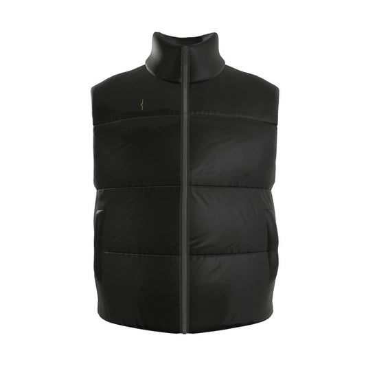 Gilet imbottito in raso di seta – Black