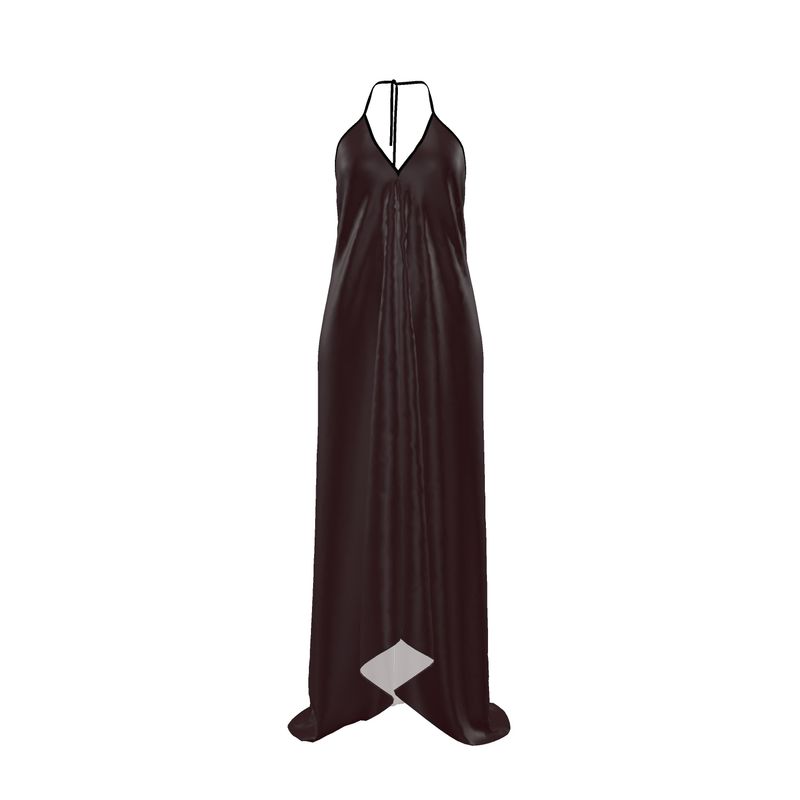 Abito Halter in Seta – Bordeaux