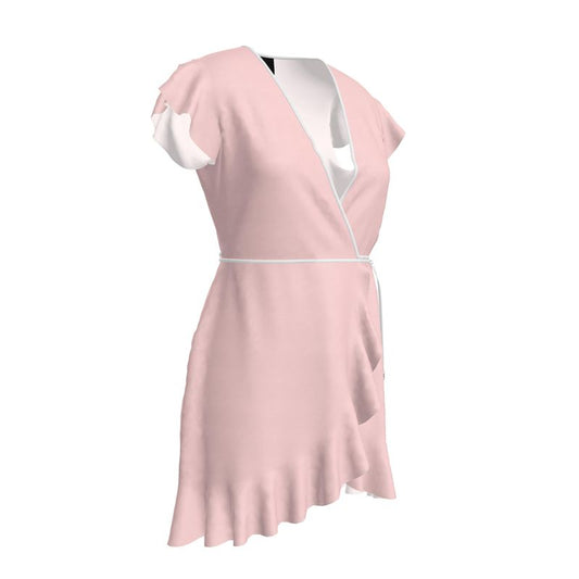 Abito Portafoglio in Raso di Seta – Rose