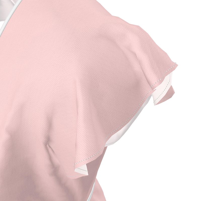 Abito Portafoglio in Raso di Seta – Rose