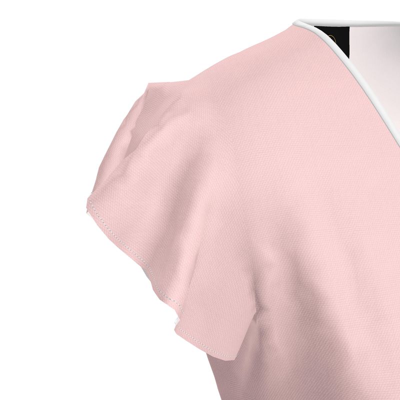 Abito Portafoglio in Raso di Seta – Rose