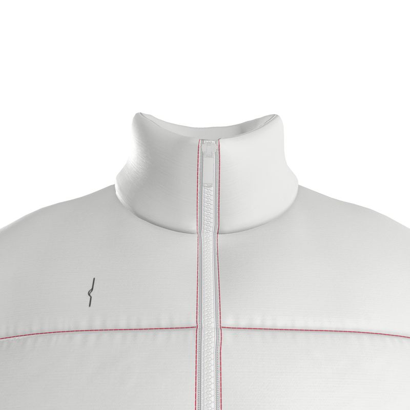 Gilet Imbottito in Raso di Seta – White