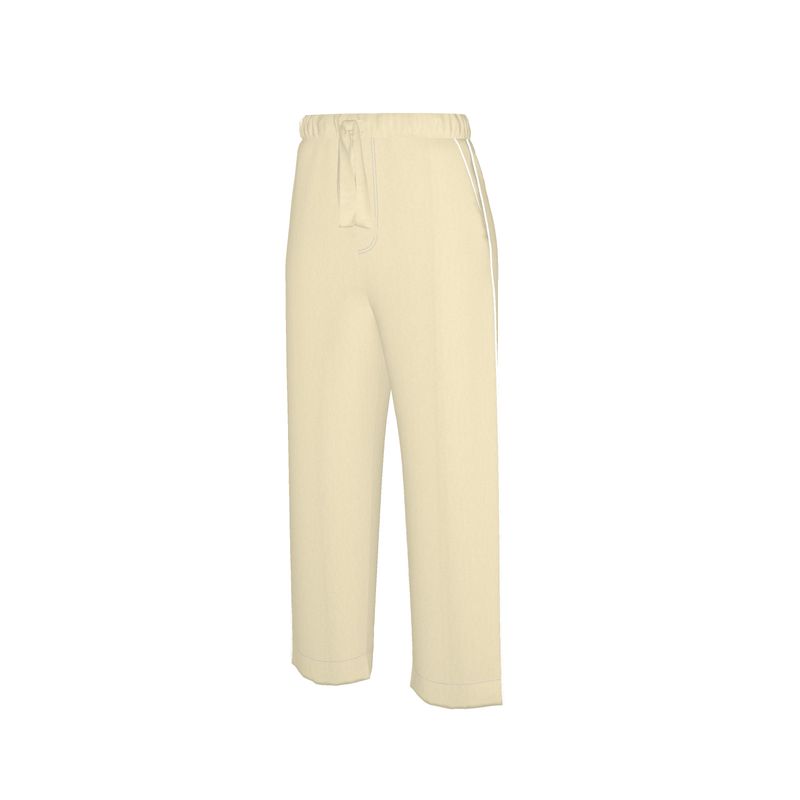 Pantaloni Pigiama in Raso di Seta – Ivory