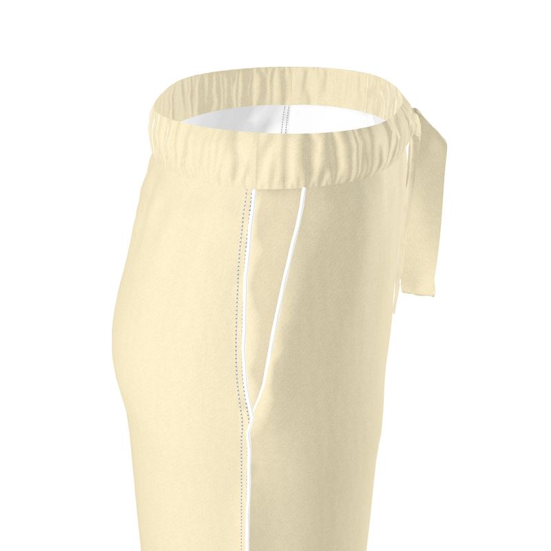 Pantaloni Pigiama in Raso di Seta – Ivory